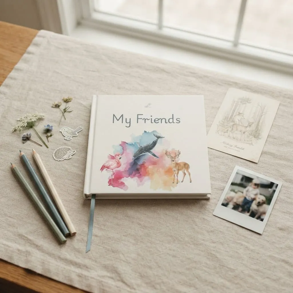 The Animals edition of My Friends Book in a lifestyle setting