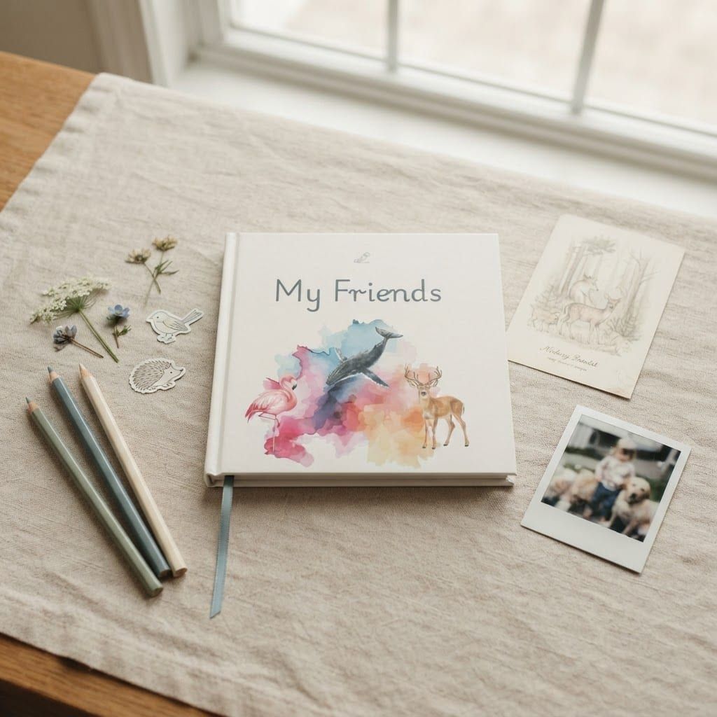 The Animals edition of My Friends Book in a lifestyle setting