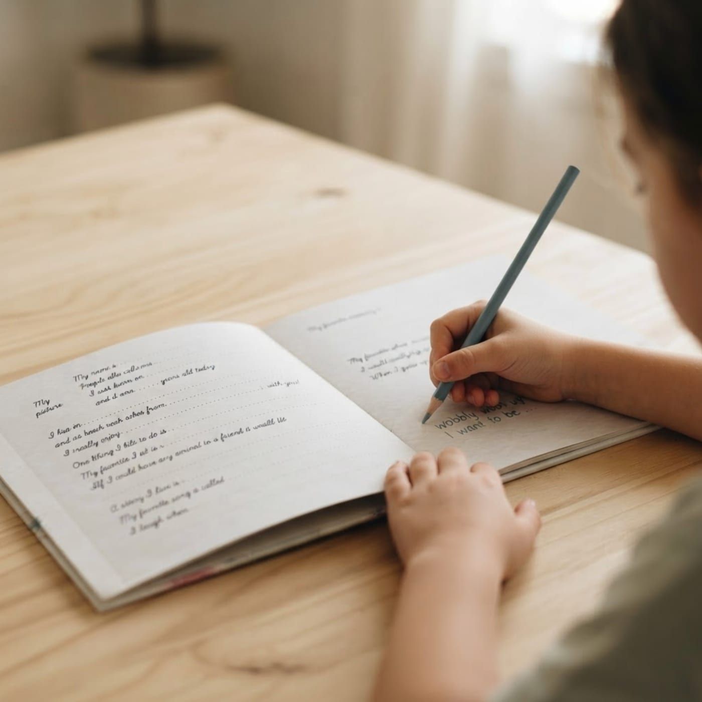 A child with the Flowers edition of My Friends Book